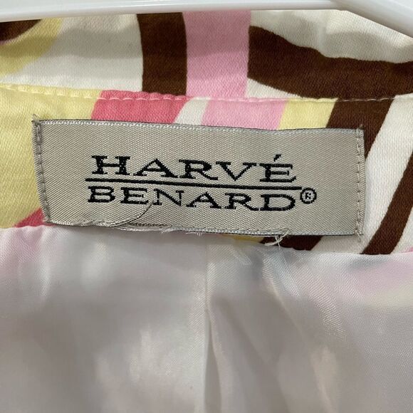 Harvé Benard Groovy 70s Swirl Pattern Women’s Blazer Jacket Size S Approx - Picture 3 of 6